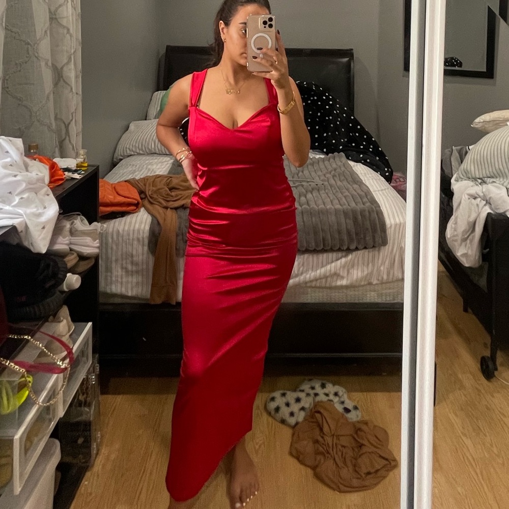 Fashion nova red pencil dress